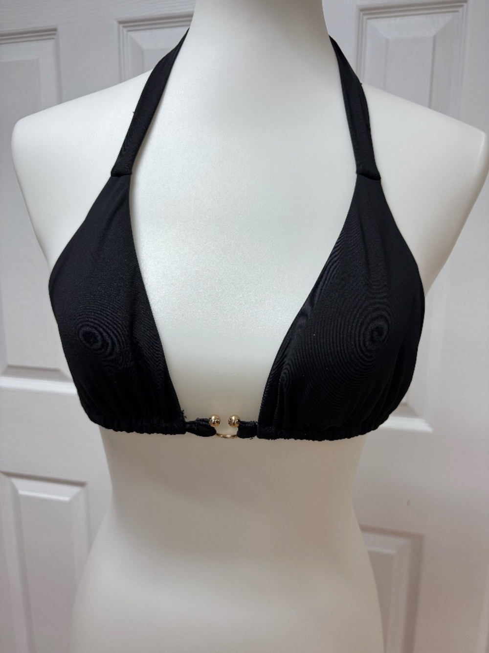 BECCA By Rebecca Virtue - Women's Black Triangle Bikini Top - Size S.